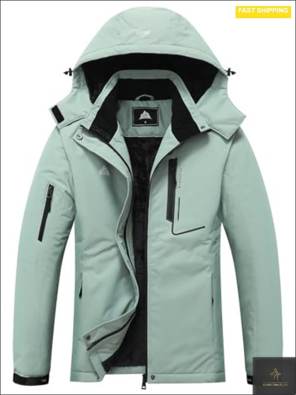 Waterproof Ski Jacket Women Detachable Hood Winter Snow Gear
